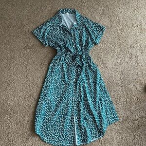 Floral Teal Dress